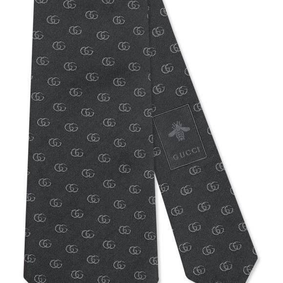 Gucci Other - GUCCI Running Logo Silk Jacquard Tie